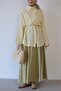 Women's Cross Collar Hidden Button Hijab Shirt - 4