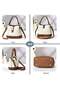 Women PU Shoulder Bucket Crossbody Sling Tote Handbag Large-Capacity Multi-Pocket - 5