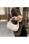 Women's PU Leather Satchel Bag, Ladies Retro Pleated Armpit Bag Shoulder Bag Tote Bags Clutch Bag - 2