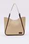 Mink - Brown D30 Snap Fastener Single Strap Modern Large Volume Daily, Work and School Women's Shoulder Bag