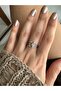 Silver Color Tiny Drop Stone Ring - 2
