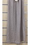 Zero Sleeve Italian Linen Dress with Gathered Collar, Midi Length - 4
