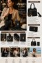 Women's Wallet Mini Hand and Shoulder Bag Classa Leather Crossbody Bag with Star Accessories 2-Piece Bag Set - 3