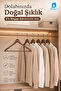 6-Piece Wooden Patterned Clothes Hanger Plastic Clothes Hanger In-Cabinet Wardrobe Organizer 44X22 cm - 2