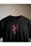 Crazy Rabbit Regular Unisex Black T-Shirt - 2