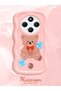 Redmi 14C Compatible Case Camera Protector Pink Silicone Couple Phone Case Bear Pattern - 2