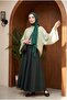Spanish Tulle Modal Blouse with Inner Lining - Green