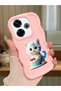 Redmi 13 4g Compatible Case Camera Protector Pink Silicone Couple Phone Case Cat Pattern