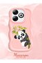 Infinix Smart 8 Pro Compatible Case Camera Protector Pink Silicone Couple Phone Case Panda Pattern - 2