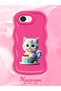 iPhone 16E Compatible Case with Camera Protector Red Silicone Couple Phone Case Cat Pattern - 2