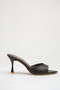 Brown Women's Pointed Toe High Heeled Stylish Slippers Jesica - 2