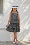 Black Girl's Fedora Hat and Zebra Patterned Strappy Summer Dress 24629 - 3