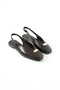 Women's Blunt Toe V-Cut Patent Leather Gold Button Accessory Adjustable Sandals Flat Stylish Ballerinas