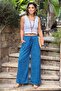 Palazzo Trousers Turquoise Color - 2