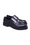Dark Blue Color Lace-Up Genuine Leather Men's Shoes