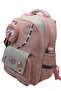 Girl's Primary School Bag Waterproof Fabric 3-Piece Set Pink School Backpack 519 - 4