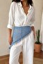 Waist Tie Lace Mesh Accessory Pareo Multi-Purpose Waist Accessory Blue