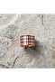 Copper Blue Red Checkered Pattern Wide Form Adjustable Ring - 6