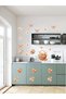 Peaches and Flowers in the Basket, Kitchen, Children's Room, Glass, Wall Sticker, 50 X 100 cm - 4