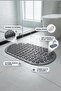 سجادة حمام ودش للتدليك، مصنوعة من السيليكون المقاوم للانزلاق، لون أنثراسايت