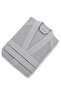 Unisex Light Gray Kimono Bathrobe 100% Cotton Soft Absorbent Spa & Hotel Quality Bath Robe for Men & Women