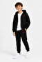 Red Rose Printed Zippered Boys' Top and Bottom Tracksuit Set