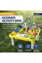 3-in-1 Kids Activity Desk Building Blocks Painting Kitchen Play Set - 2