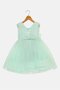 Toddlers Girl Textured Dress, Mint - 3