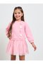 Girls Jacquard Flower Patch Tulle Dress - 3