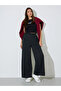 Black Wide Leg Pants with Elastic Waistband