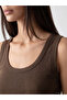 Brown U-Neck Women's Undershirt - 3