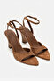 Women's Tan Cork Wedge Heel Ankle Strap Summer Shoes - 2