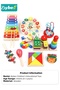 10 Pieces Montessori Toys for 1-3 Years Toddlers, Kids Wooden Toys, Wooden Sorting & Stacking Toys, Preschool Educational Toy for Children, Stacking Rings, Xylophone, Clock Bead Maze - 8