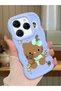 Tecno Spark 20 Pro Compatible Case Camera Protector Blue Silicone Couple Phone Case Kitty Pattern