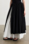 Black Skirt with Embroidery Details - 2