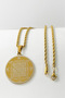 3.5 cm Plate Gold Color Double Sided Celcelutiye Vefki Embroidered 60 cm Twist Chain 316L Stainless Steel Necklace - 6