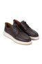 Men's Genuine Leather Casual Shoes Bitter Brown Modern Casual Thick Sole Lace-Up Bologna - 7