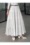 Layered Tencel Crinkle Skirt with Elastic Waistband - 3