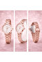 Rose Gold Women’s Watch White Dial Metal Strap - 3