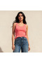 Slim Fit Tank Top with Ribbed Texture