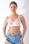 # Bra Quality Stretchable Fabric Healthy Stylish Elegant Polyamide Supported White Lace Gathering Bra - 2