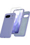Google Pixel 8a Case â€“ Silicone Case Full Body Shockproof Slim Cover, with 1 Screen Protector Lavender Purple | WIDGETS MATRIX