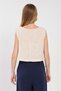 Women's Cotton Sleeveless Crop Blouse - Natural - 5
