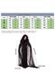 (eb63 Size M)Halloween Women's Black Hooded Cape - Cosplay Costume for Witch Dress & Ghost Bride Looks Women's Black Hooded Cape - 5