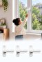 Set of 3 Child Window Safety Locks with Screws Pvc Pimapen Safety Lock
