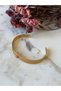 Natural Stone Look Adjustable Steel Cuff Bracelet - 2