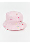 Özmarka New Season Pink Cherry Patterned Baby Girl Bucket Hat - 3