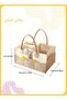 Large Capacity Felt Diaper Bag, Portable Foldable Wool Tote Organizer with Handle, Multi- - 2