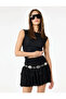 Lace Detailed Layered High Waist Mini Skirt - 2