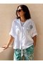 Women's Hooded Sequined Cotton Shirt 44-48 - 3